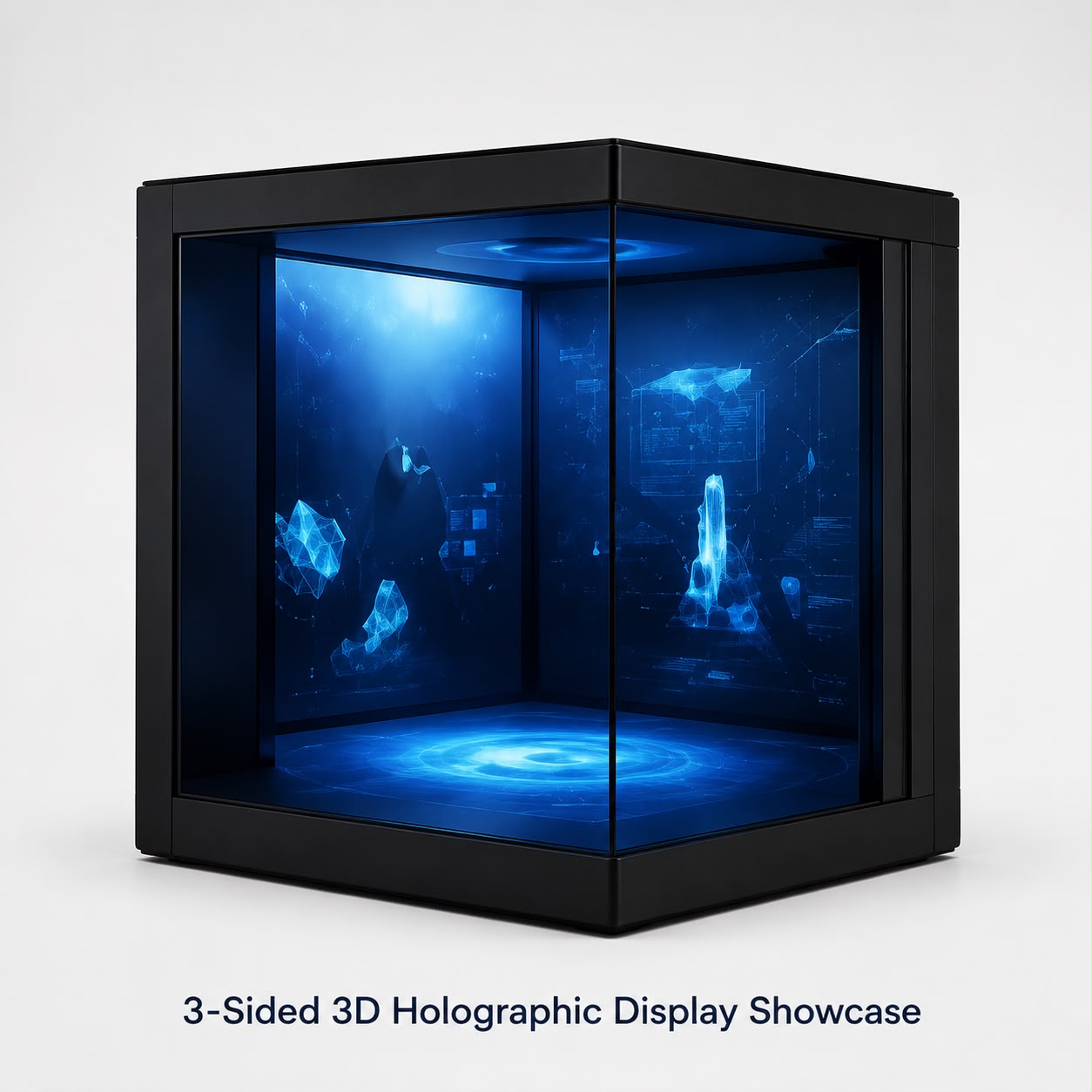 3-Sided 3D Holographic Showcase
